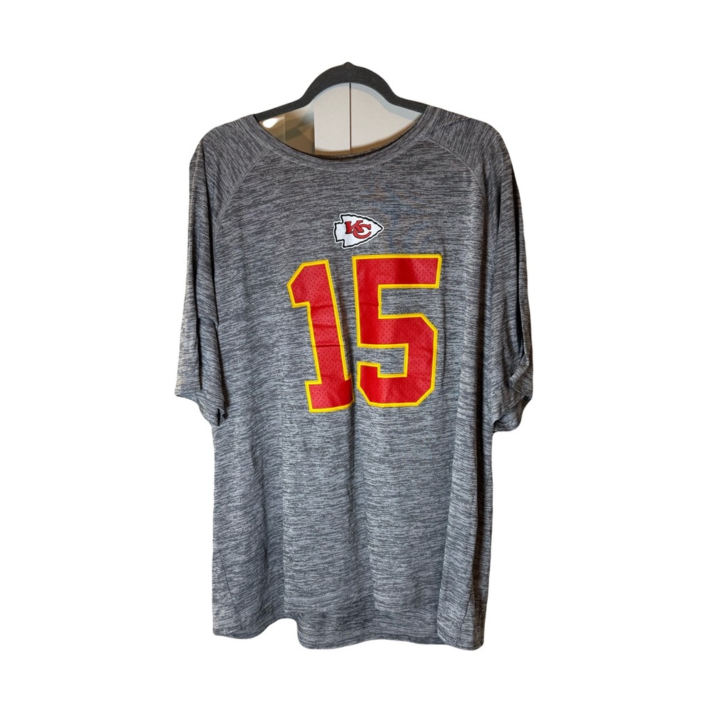 Kansas Chiefs Fanatics Heather Gray 15 Mahomes T-Shirt